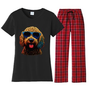 Goldendoodle Dood Funny Doodle Dog Golden Doodle Women's Flannel Pajama Set