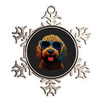 Goldendoodle Dood Funny Doodle Dog Golden Doodle Metallic Star Ornament