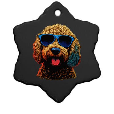 Goldendoodle Dood Funny Doodle Dog Golden Doodle Ceramic Star Ornament