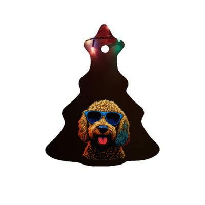 Goldendoodle Dood Funny Doodle Dog Golden Doodle Ceramic Tree Ornament