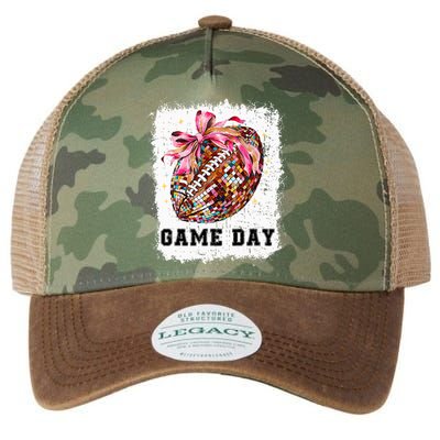 Game Day Football Season Football Bow Legacy Tie Dye Trucker Hat