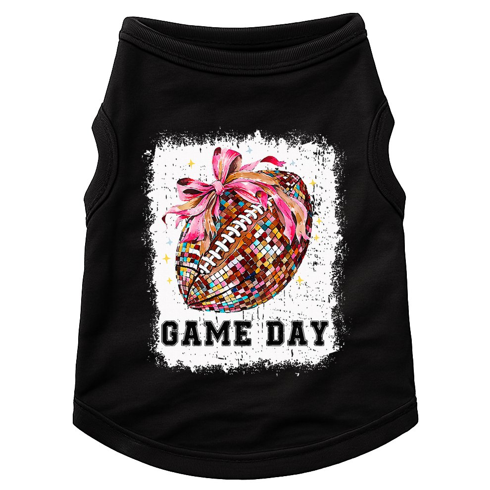 Game Day Football Season Football Bow Doggie Tank