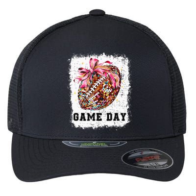 Game Day Football Season Football Bow Flexfit Unipanel Trucker Cap