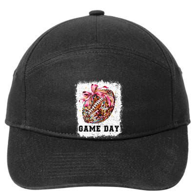 Game Day Football Season Football Bow 7-Panel Snapback Hat