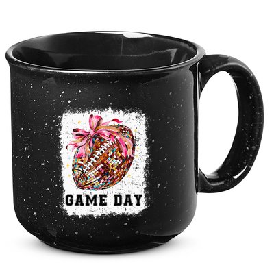 Game Day Football Season Football Bow 15oz Campfire Ceramic Mug
