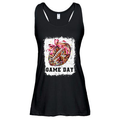 Game Day Football Season Football Bow Ladies Essential Flowy Tank