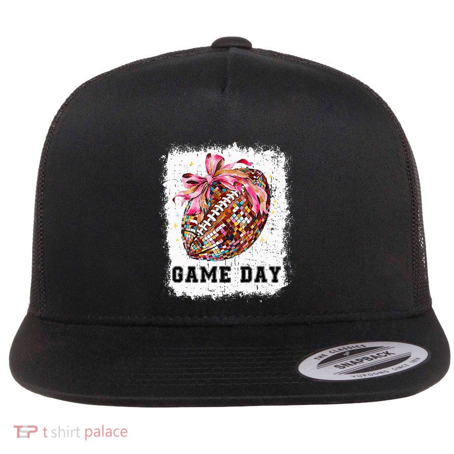 Game Day Football Season Football Bow Flatbill Hat
