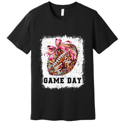 Game Day Football Season Football Bow Premium T-Shirt