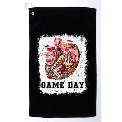 Game Day Football Season Football Bow Golf Towel
