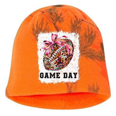 Game Day Football Season Football Bow Kati - Camo Knit Beanie