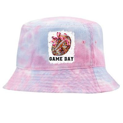 Game Day Football Season Football Bow Tie-Dyed Bucket Hat