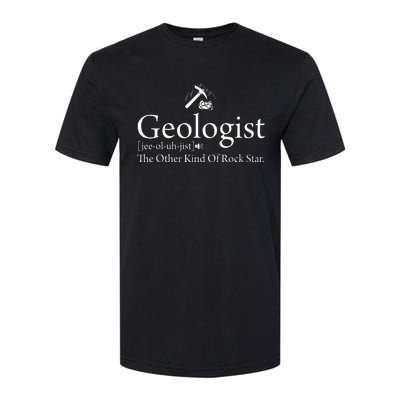 Geologist Definition Funny Rock Star Geology Softstyle CVC T-Shirt