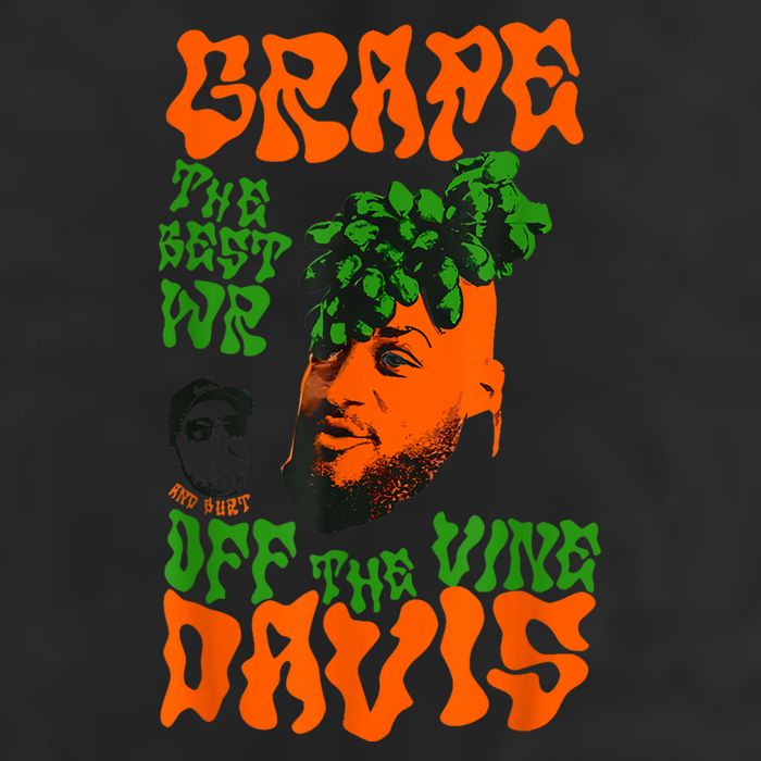 Grape Davis Funny Meme Garment-Dyed Fleece Hoodie