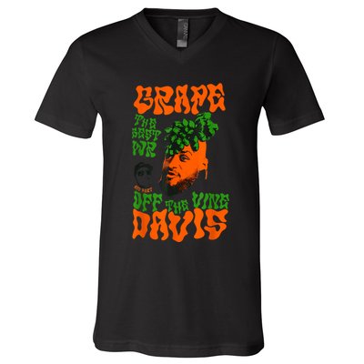 Grape Davis Funny Meme V-Neck T-Shirt