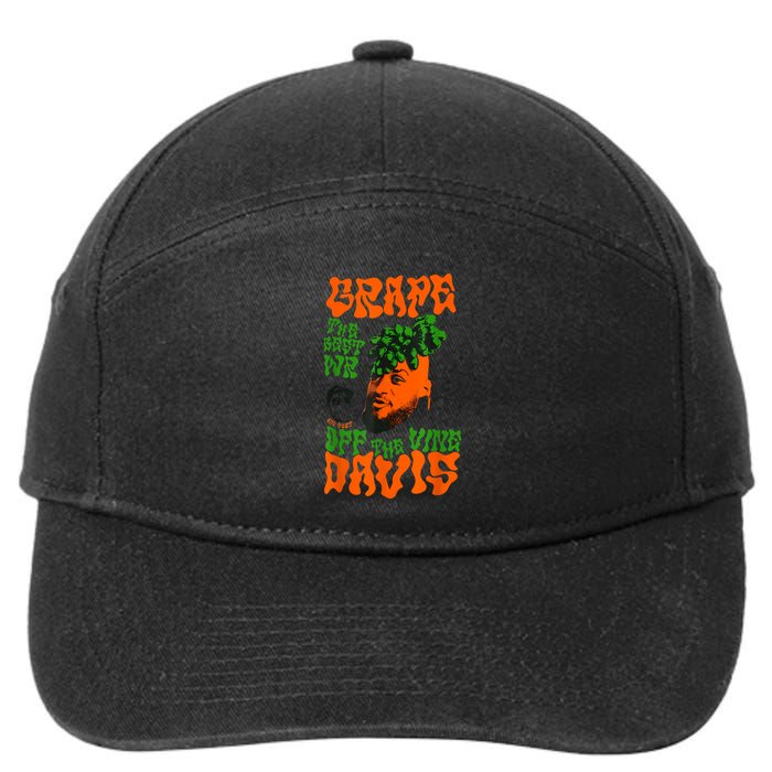 Grape Davis Funny Meme 7-Panel Snapback Hat