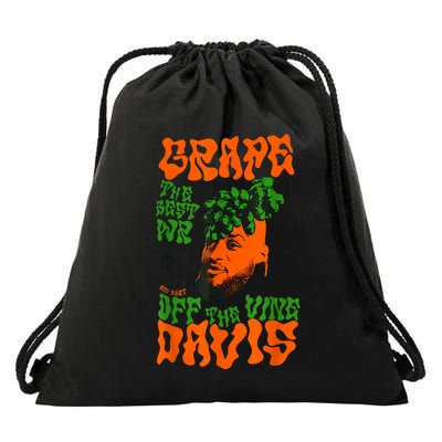 Grape Davis Funny Meme Drawstring Bag