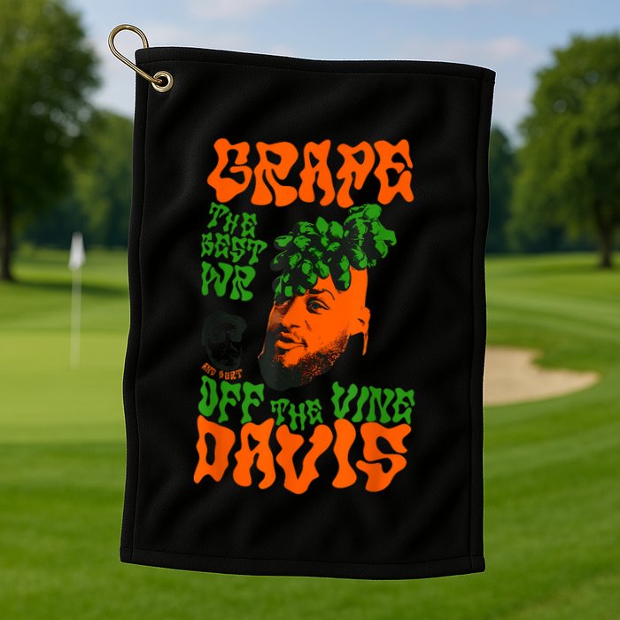 Grape Davis Funny Meme Golf Towel