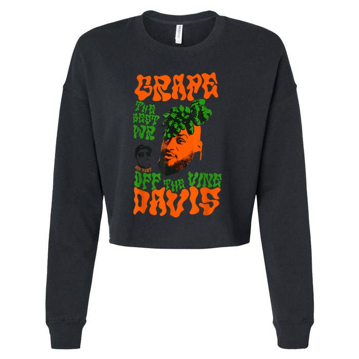 Grape Davis Funny Meme Cropped Pullover Crew