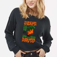 Grape Davis Funny Meme Cropped Pullover Crew