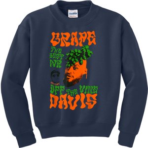 Grape Davis Funny Meme Kids Sweatshirt