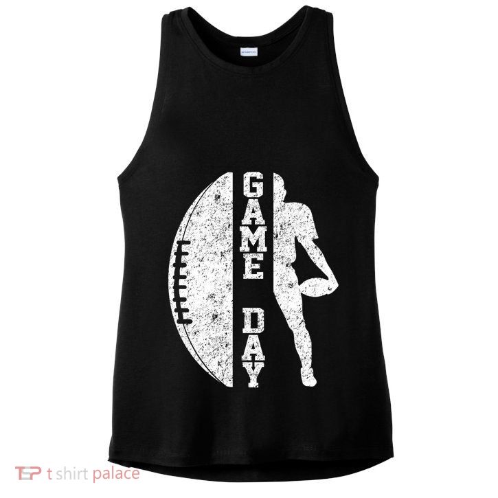 Game Day Football Vintage Sport Ladies PosiCharge Tri-Blend Wicking Tank