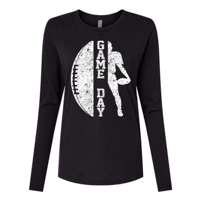 Game Day Football Vintage Sport Womens Cotton Relaxed Long Sleeve T-Shirt