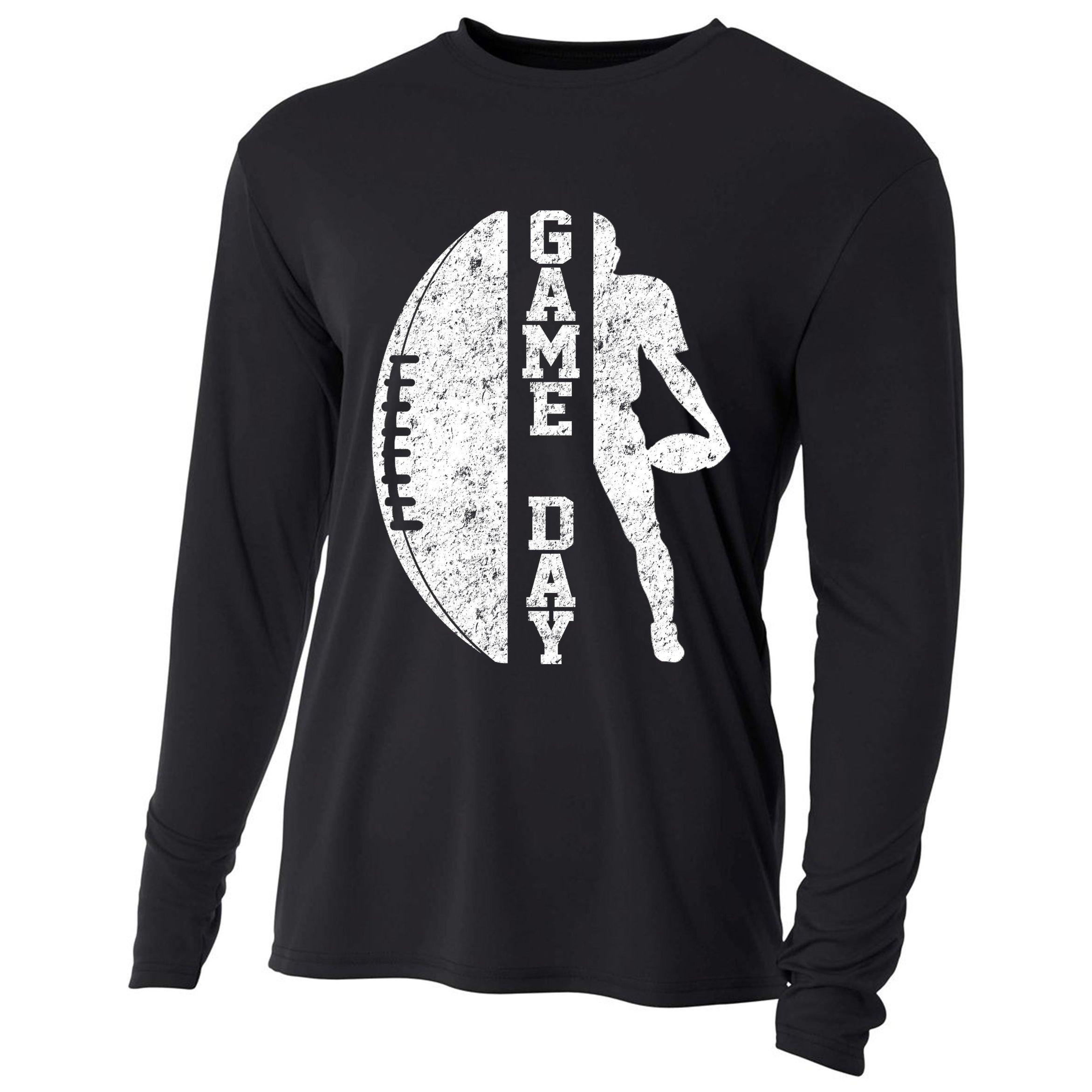 Game Day Football Vintage Sport Cooling Performance Long Sleeve Crew