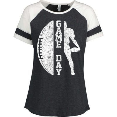 Game Day Football Vintage Sport Enza Ladies Jersey Colorblock Tee