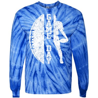 Game Day Football Vintage Sport Tie-Dye Long Sleeve Shirt