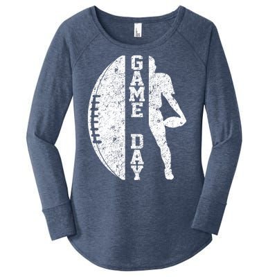 Game Day Football Vintage Sport Women's Perfect Tri Tunic Long Sleeve Shirt