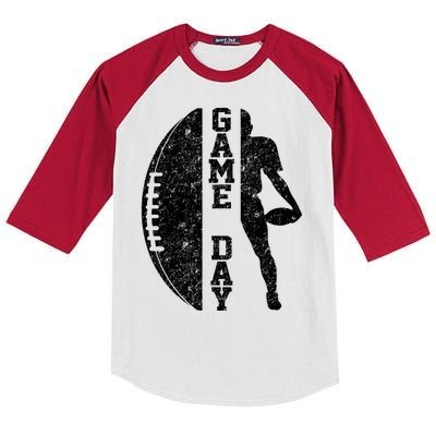 Game Day Football Vintage Sport Kids Colorblock Raglan Jersey