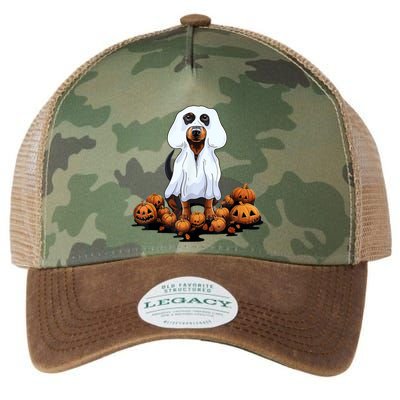Ghost Dachshund Funny Halloween Wiener Dog Ghost Costume Legacy Tie Dye Trucker Hat