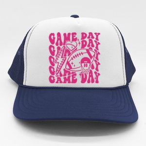 Game Day Football Funny Football Png Touchdown Season Football Fan Trucker Hat