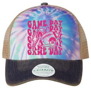 Game Day Football Funny Football Png Touchdown Season Football Fan Legacy Tie Dye Trucker Hat