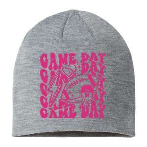 Game Day Football Funny Football Png Touchdown Season Football Fan Sustainable Beanie