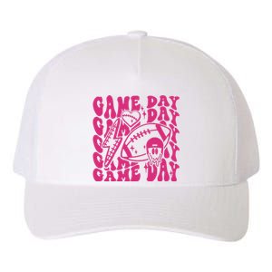 Game Day Football Funny Football Png Touchdown Season Football Fan Yupoong Adult 5-Panel Trucker Hat