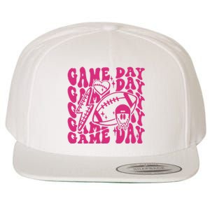 Game Day Football Funny Football Png Touchdown Season Football Fan Wool Snapback Cap