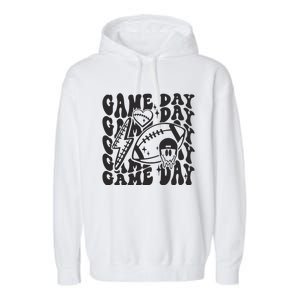 Game Day Football Funny Football Png Touchdown Season Football Fan Garment-Dyed Fleece Hoodie