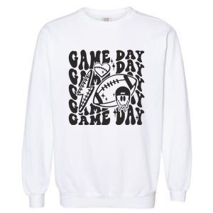 Game Day Football Funny Football Png Touchdown Season Football Fan Garment-Dyed Sweatshirt