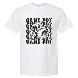 Game Day Football Funny Football Png Touchdown Season Football Fan Garment-Dyed Heavyweight T-Shirt