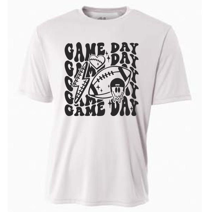 Game Day Football Funny Football Png Touchdown Season Football Fan Cooling Performance Crew T-Shirt