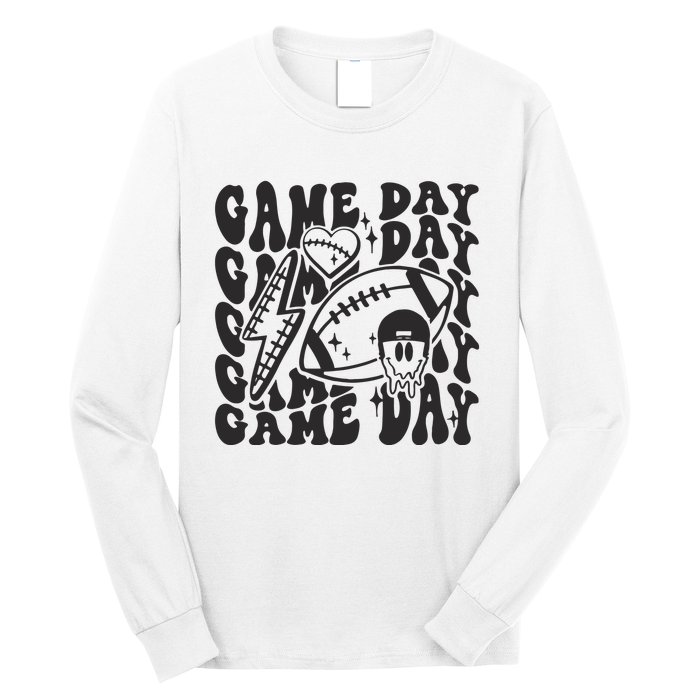 Game Day Football Funny Football Png Touchdown Season Football Fan Long Sleeve Shirt