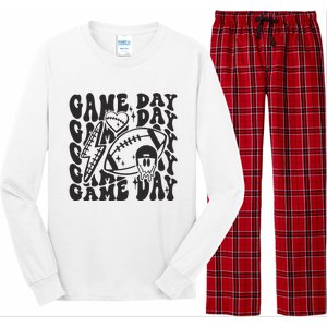 Game Day Football Funny Football Png Touchdown Season Football Fan Long Sleeve Pajama Set