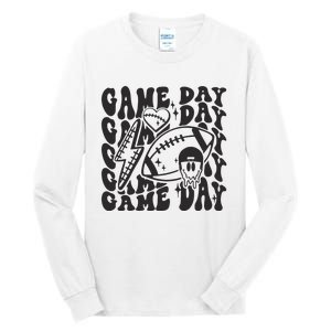 Game Day Football Funny Football Png Touchdown Season Football Fan Tall Long Sleeve T-Shirt