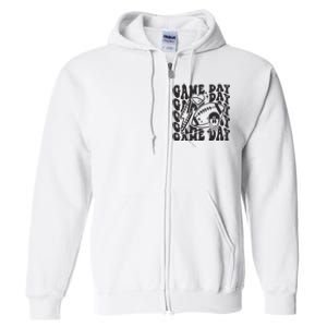 Game Day Football Funny Football Png Touchdown Season Football Fan Full Zip Hoodie