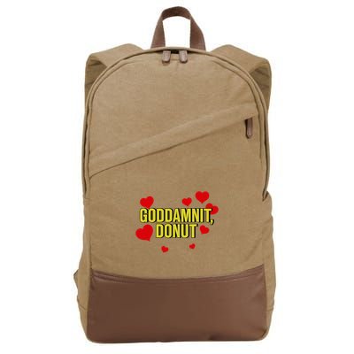 Goddamnit Donut Funny Donut Lover Cotton Canvas Backpack
