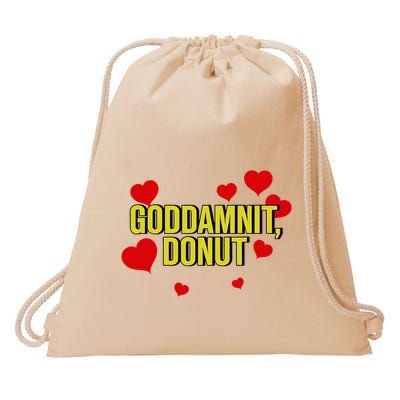 Goddamnit Donut Funny Donut Lover Drawstring Bag