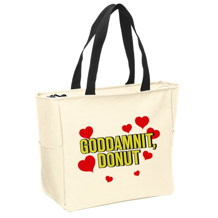 Goddamnit Donut Funny Donut Lover Zip Tote Bag