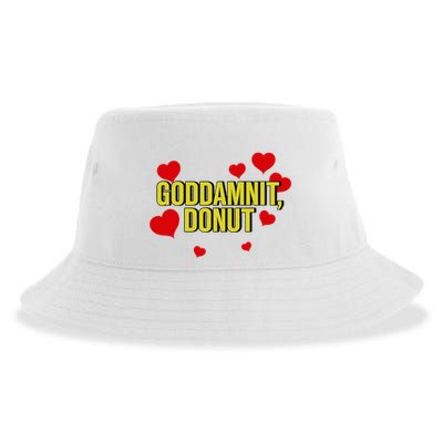 Goddamnit Donut Funny Donut Lover Sustainable Bucket Hat