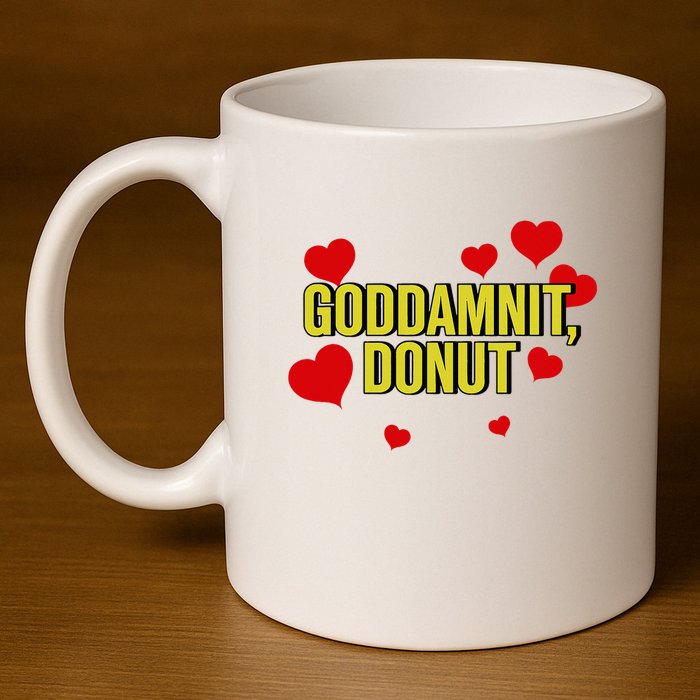 Goddamnit Donut Funny Donut Lover 11oz C Handle Ceramic Mug
